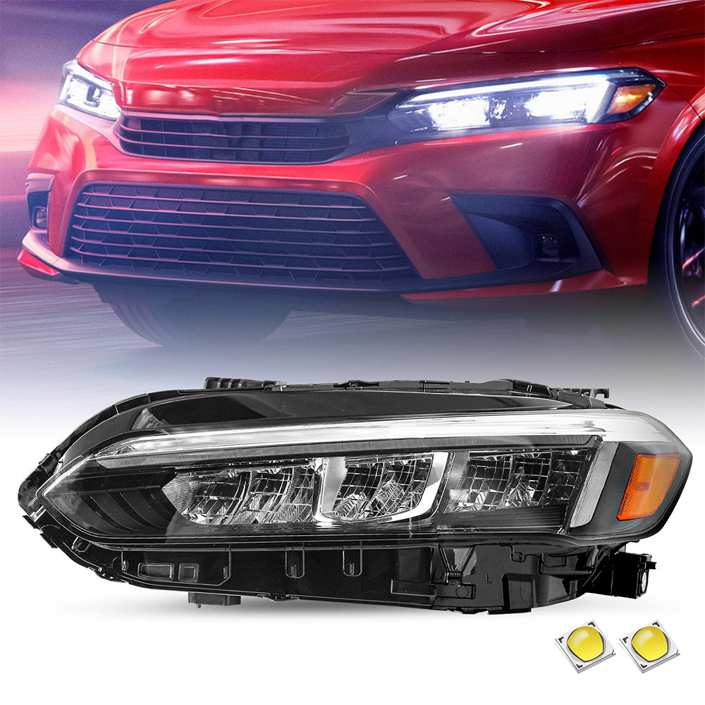 VehicleAid LED Headlights For 2022-2023 Honda Civic