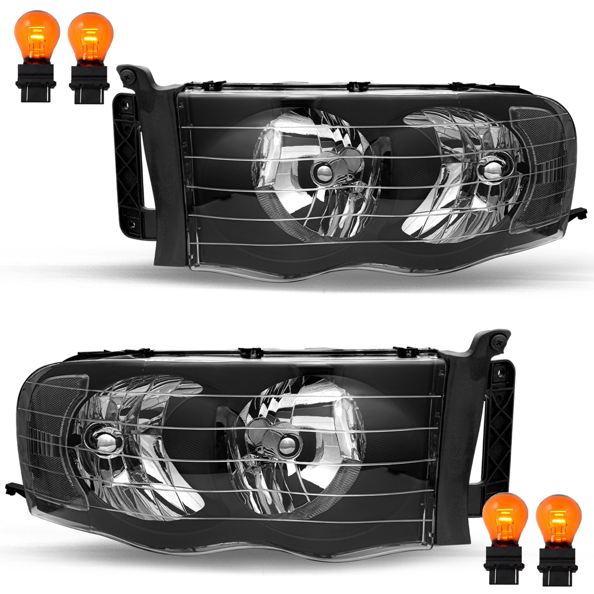 VehicleAid Headlights For 2003-2005 Dodge Ram 3500 Pickup