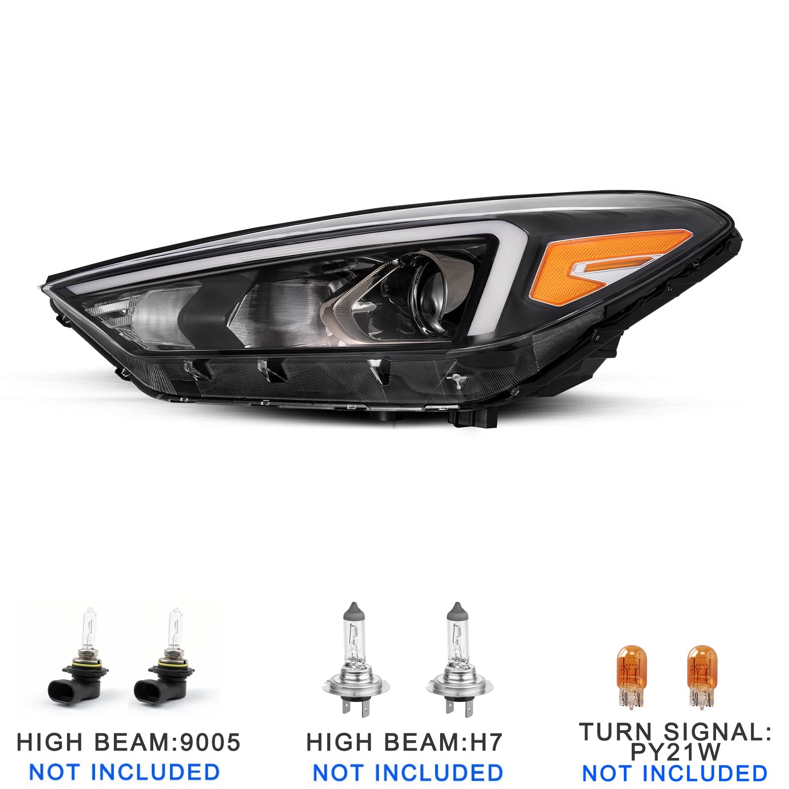 VehicleAid Headlights For 2019-2021 Hyundai Tucson