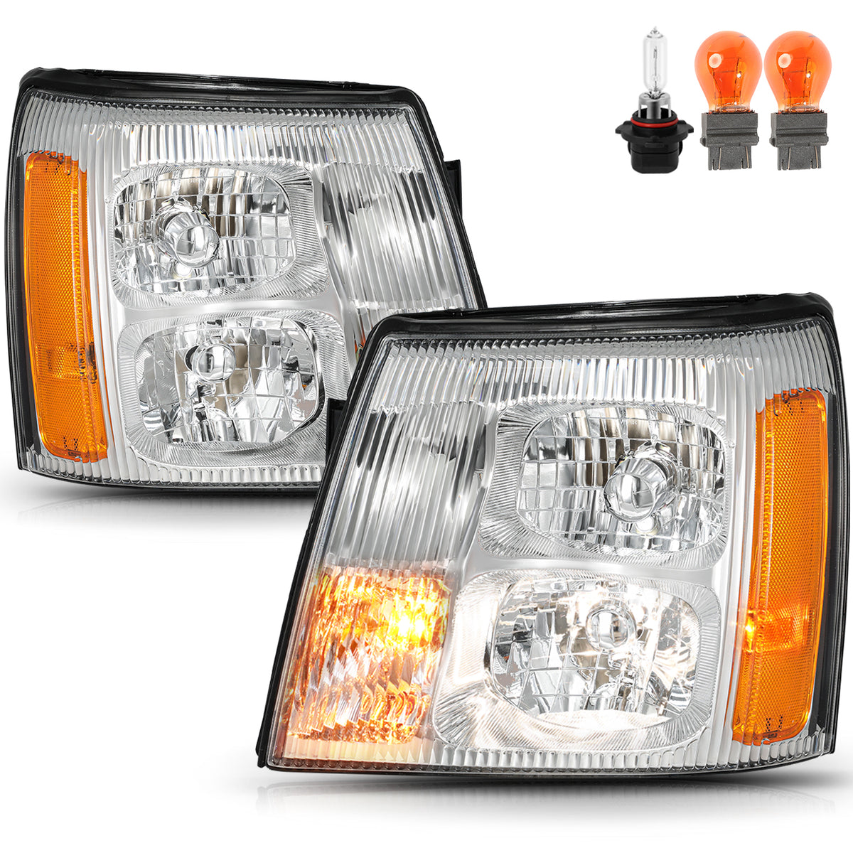 VehicleAid Headlights For 2003-2006 Cadillac Escalade