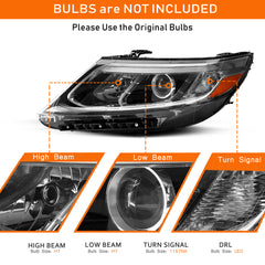 VehicleAid Headlights For 2014-2015 Kia Sorento