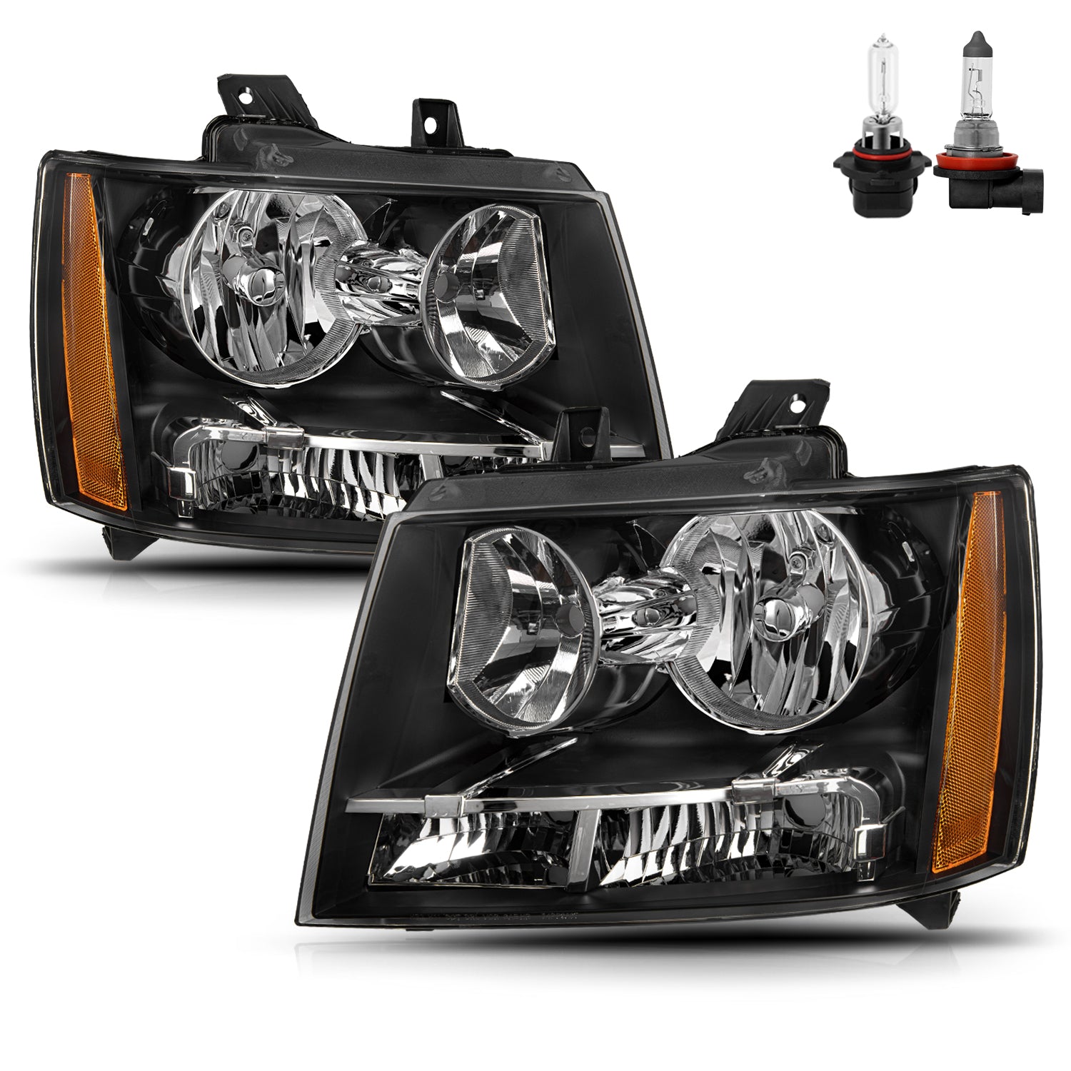 VehicleAid Headlights For 2007-2014 Chevy Tahoe