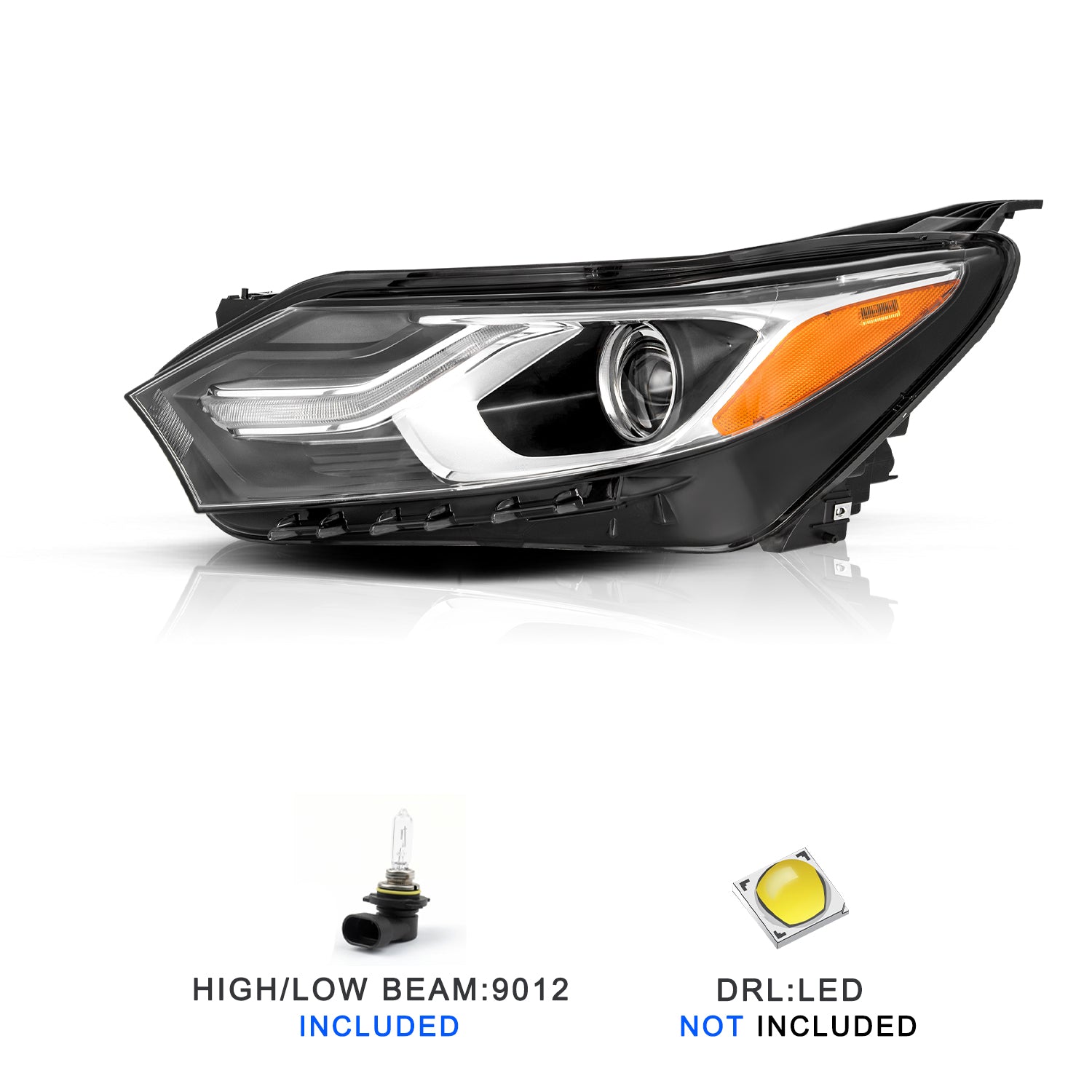 VehicleAid Headlights For 2018-2021 Chevy Equinox