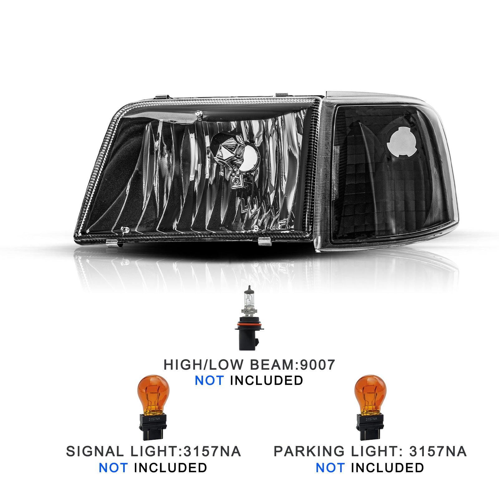 VehicleAid Headlights For 1993-1997 Ford Ranger