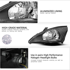 VehicleAid Headlights For 2003-2004 Ford Focus