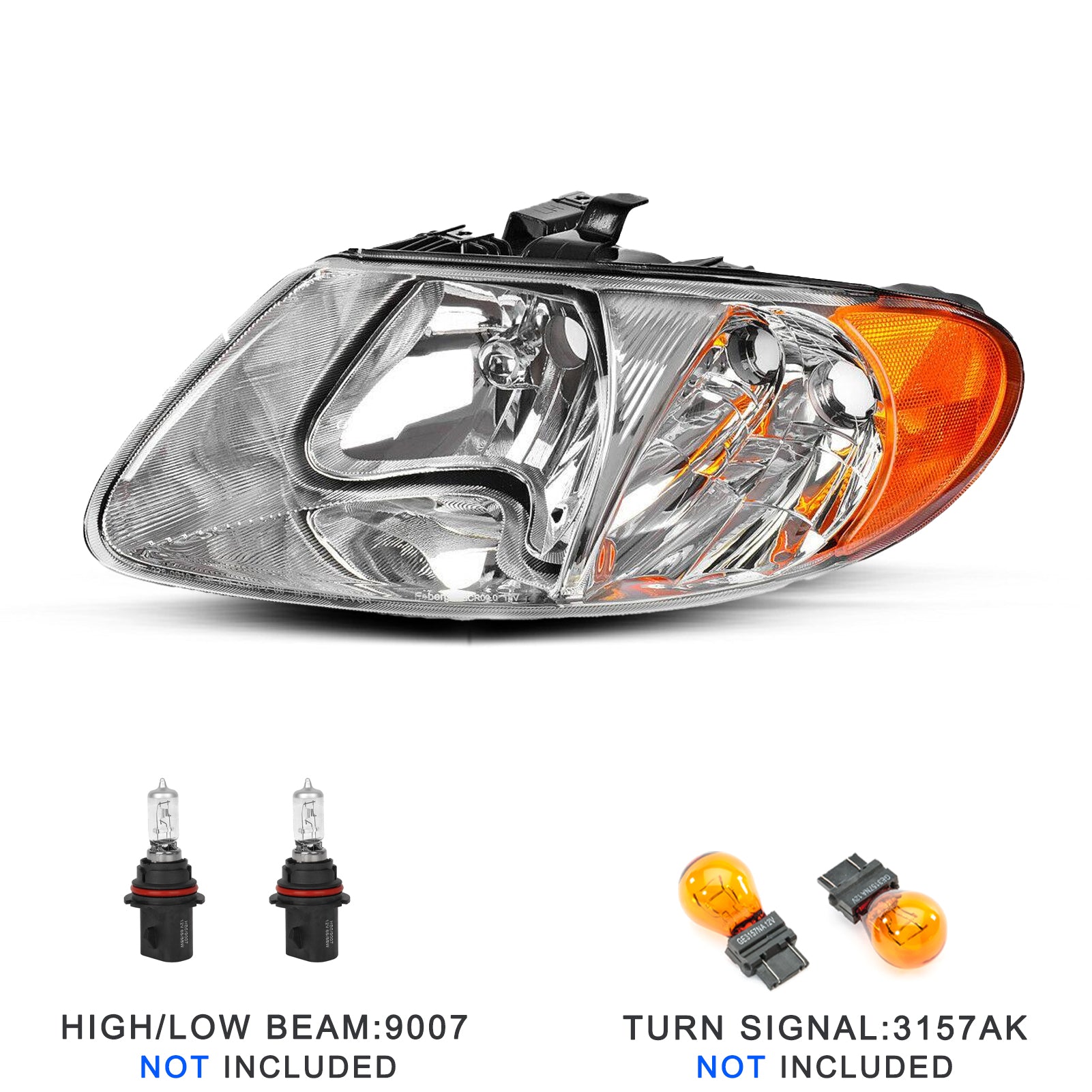 VehicleAid Headlights For 2001-2007 Chrysler Town & Country