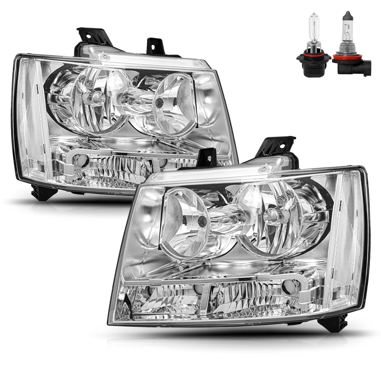 VehicleAid Headlights For 2007-2014 Chevy Tahoe