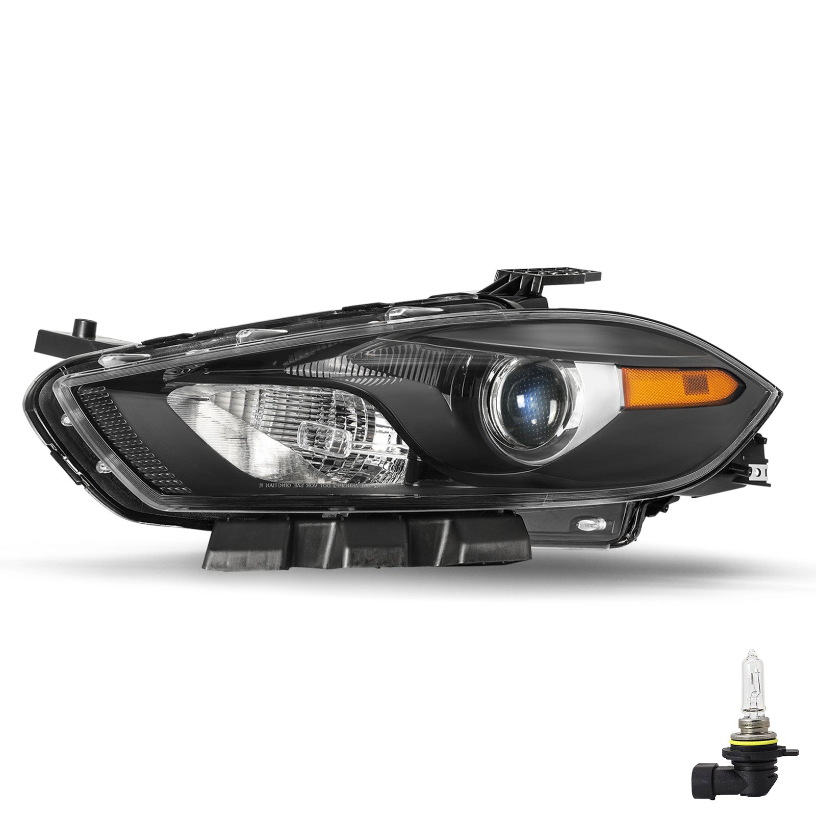 VehicleAid Headlights For 2013-2016 Dodge Dart Halogen Type