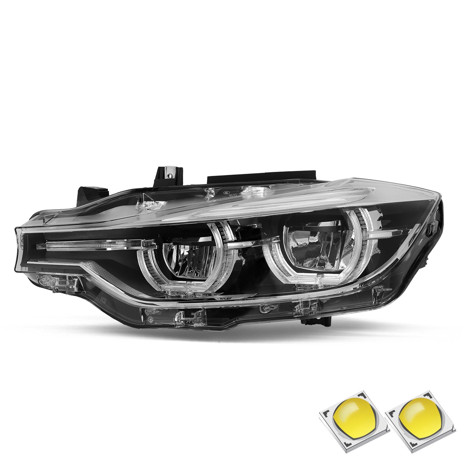 VehicleAid Full LED Headlights For 2016-2018 BMW F30|F31 3-SERIES