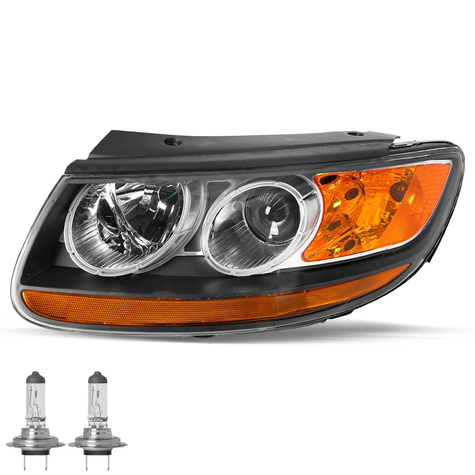 VehicleAid Headlights For 2007-2012 Hyundai Santa Fe