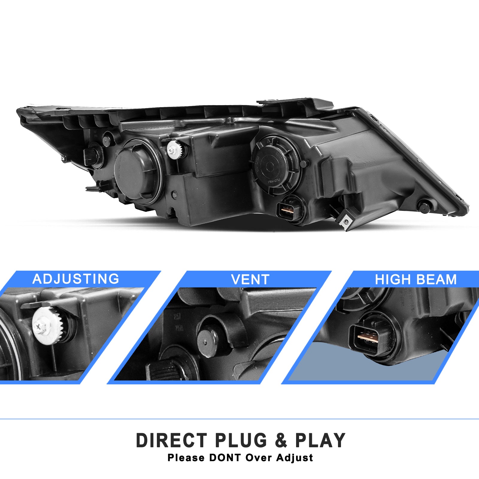 VehicleAid Headlights For 2011-2013 Kia Sorento