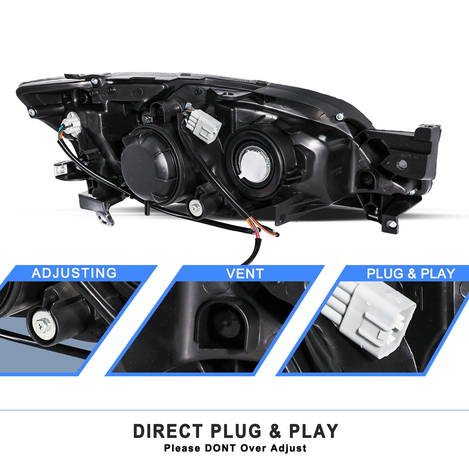 VehicleAid Headlights For 2008-2011 Subaru Impreza