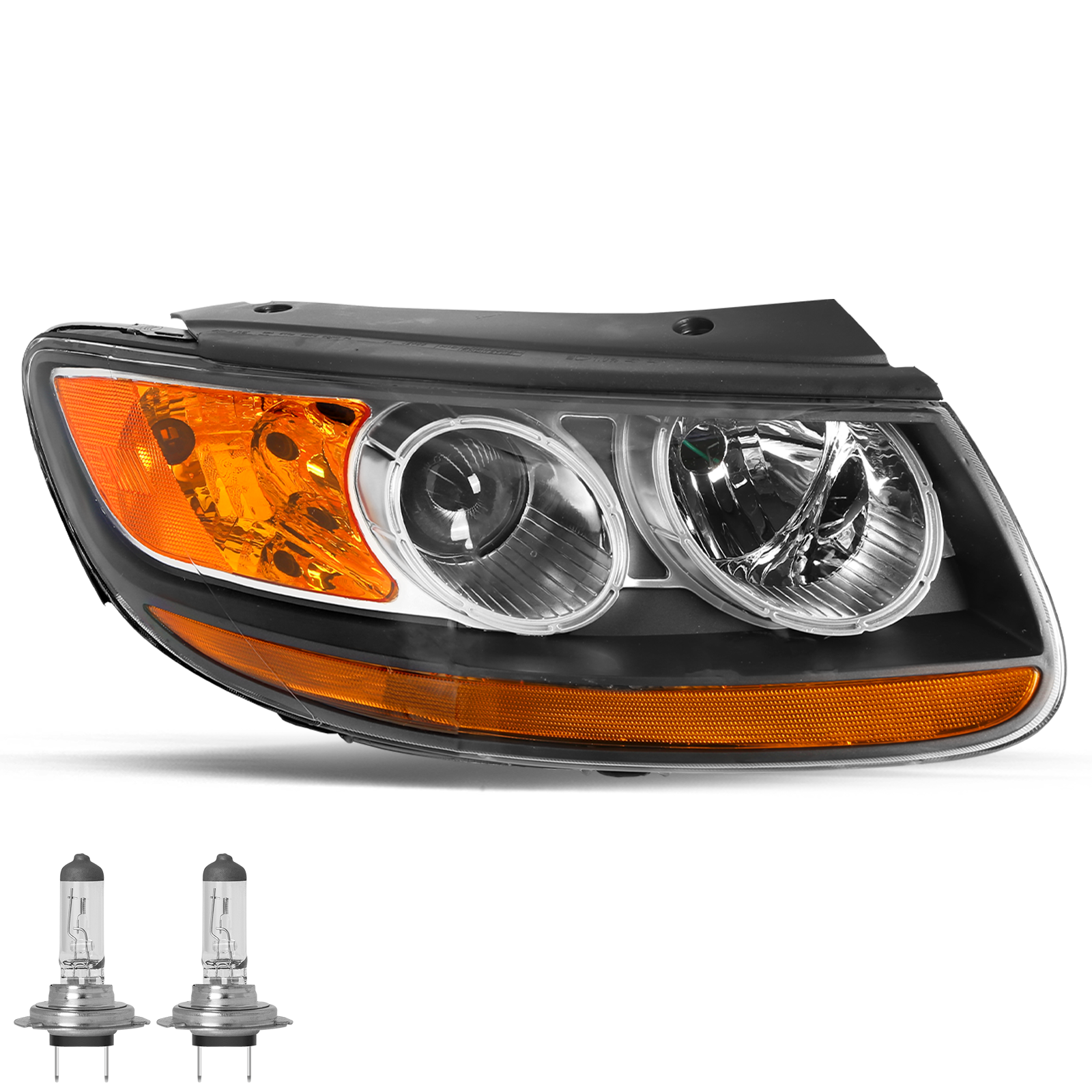 VehicleAid Headlights For 2007-2012 Hyundai Santa Fe