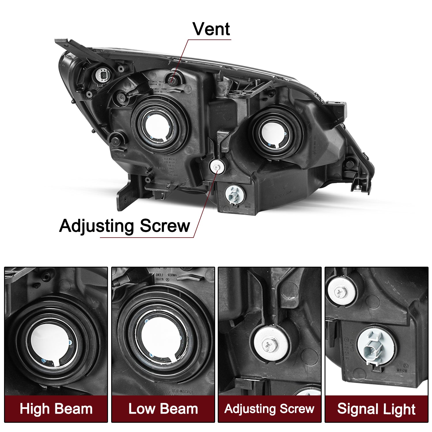 VehicleAid Headlights For 2005-2007 Honda Odyssey