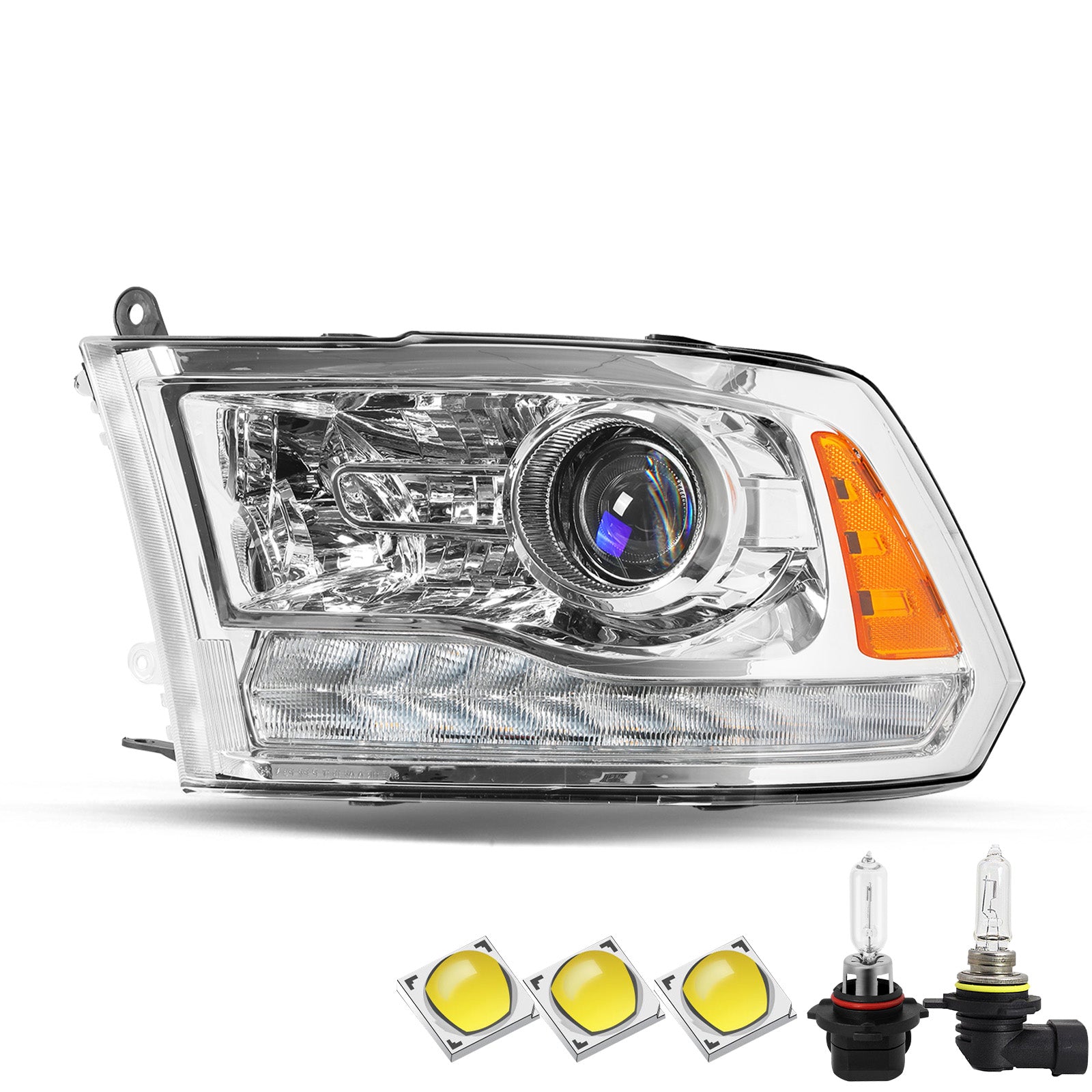 VehicleAid Headlights For 2013-2018 Dodge Ram 1500 2500 3500 9 PIN