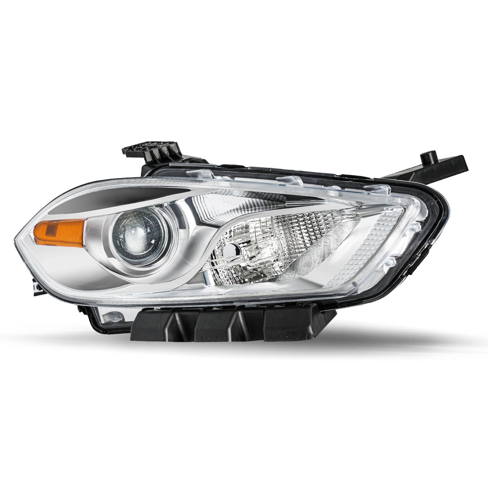 VehicleAid Headlights For 2013-2016 Dodge Dart Halogen Type Chrome