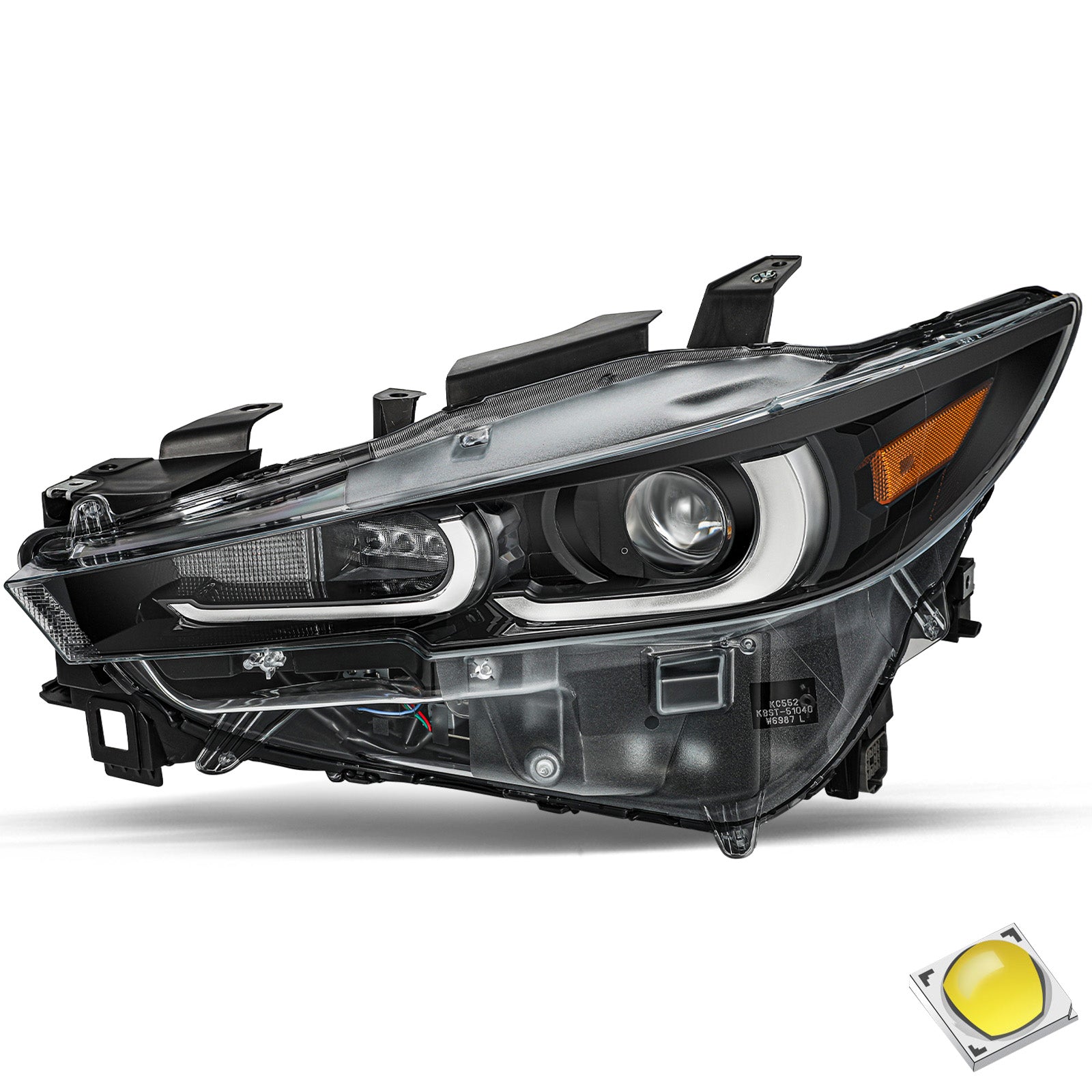 VehicleAid Headlights For 2022-2024 Mazda CX-5 With LED DRL w/o AFS