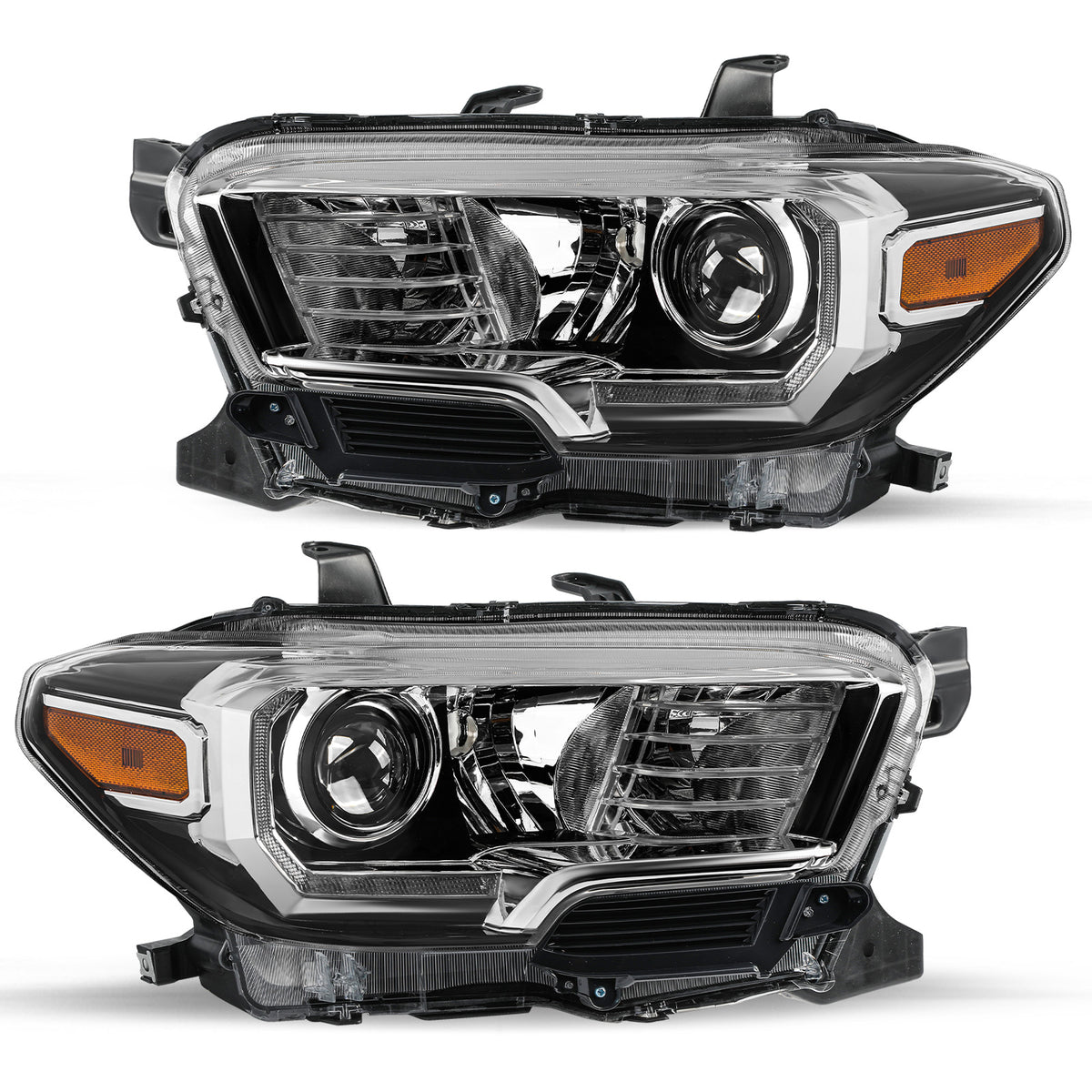 VehicleAid Headlights For 2016-2022 Toyota Tacoma w/LED DRL