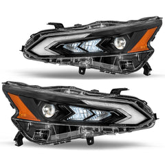 VehicleAid Full LED Headlights For 2023-2024 Nissan Altima 4-Door Sedan