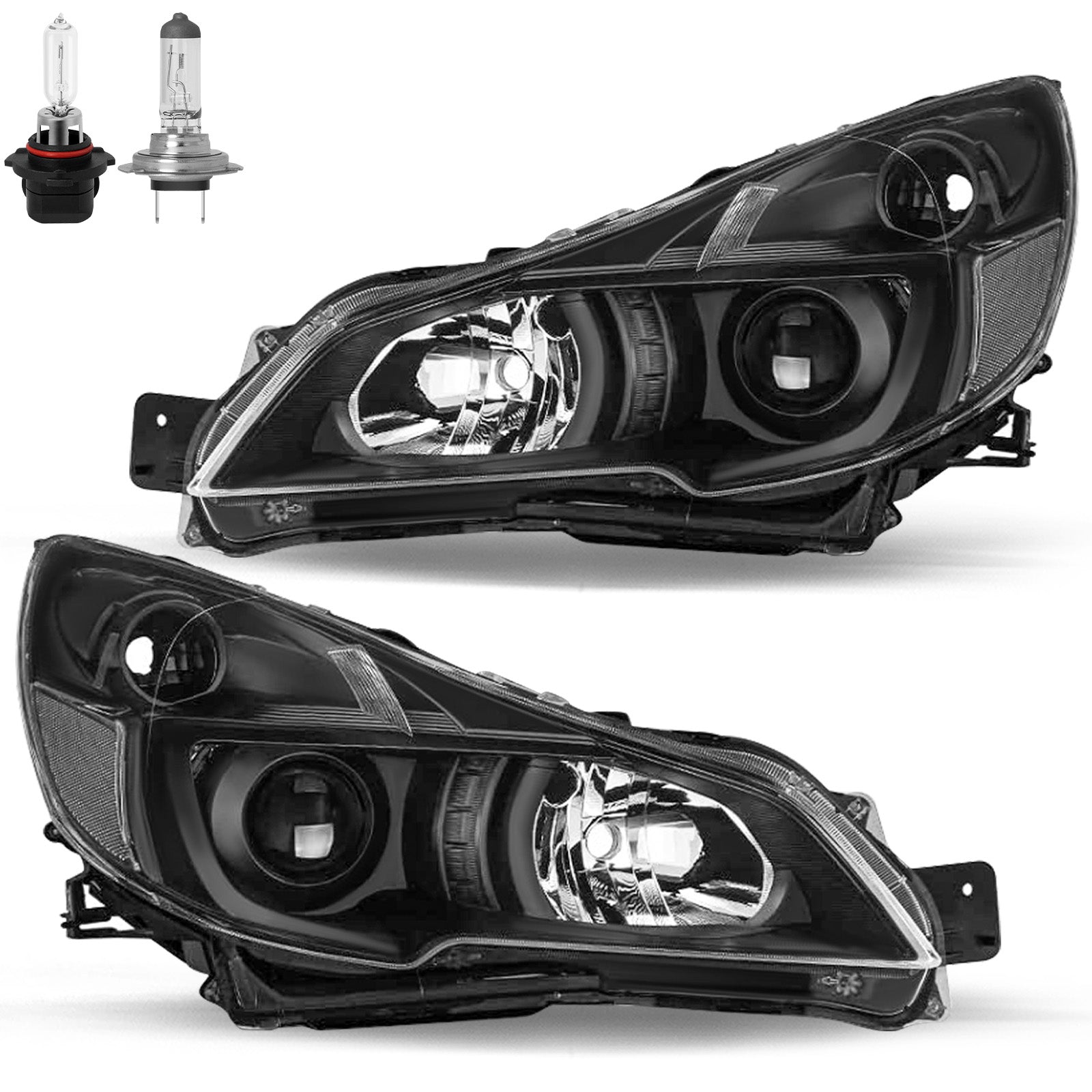 VehicleAid Headlights For 2010-2014 Subaru Outback/Legacy