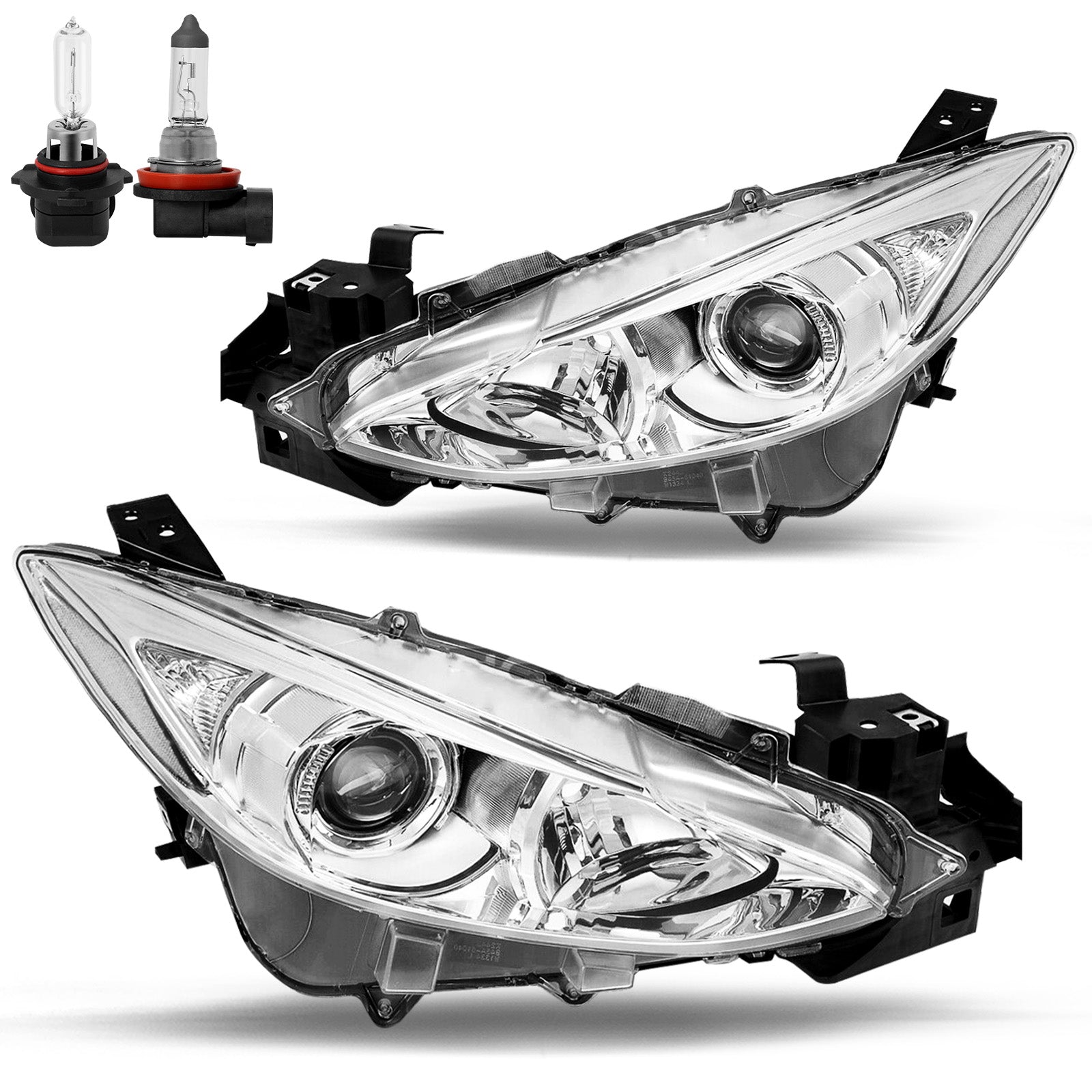 VehicleAid Headlights For 2014-2016 Mazda 3