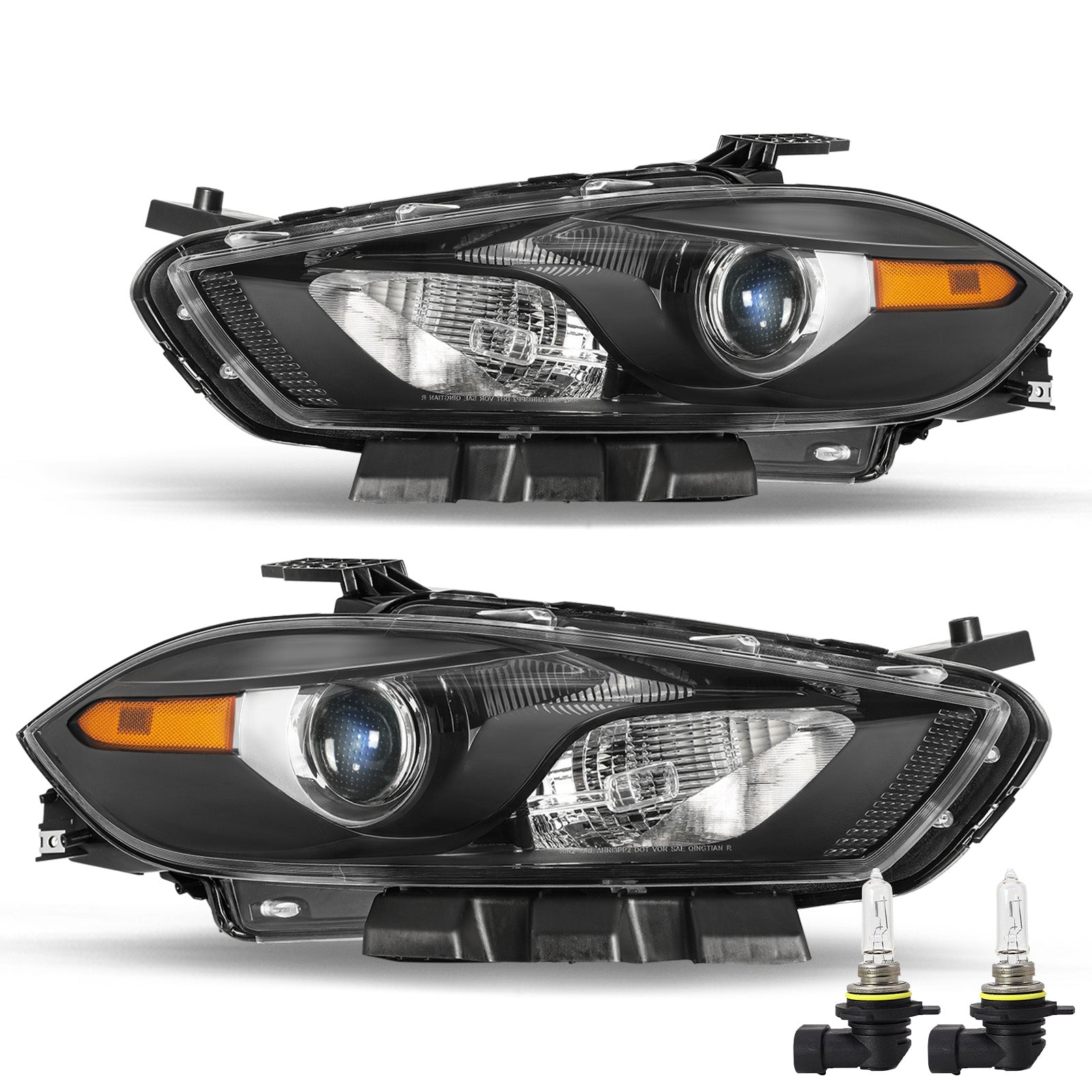 VehicleAid Headlights For 2013-2016 Dodge Dart Halogen Type