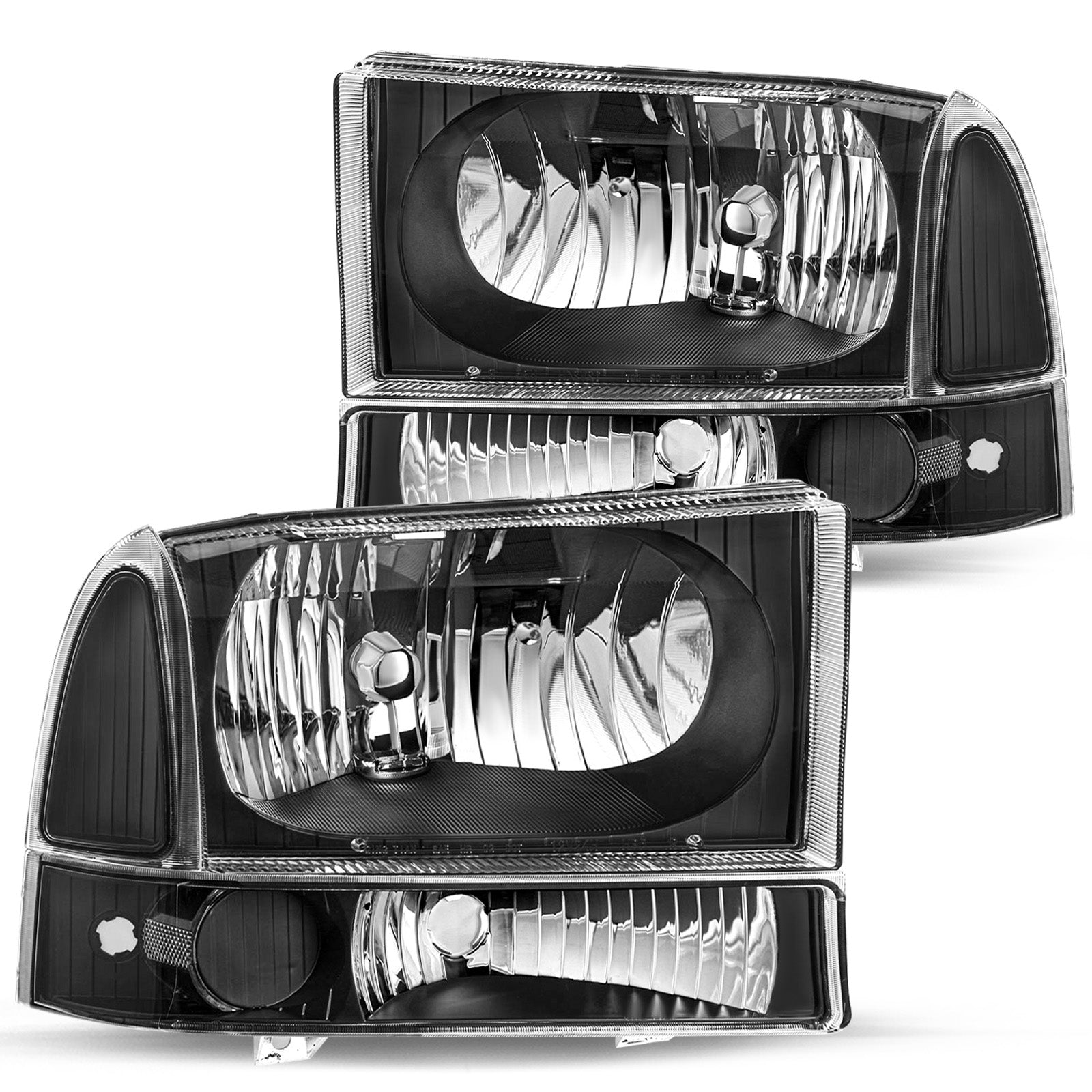 VehicleAid Headlights For 1999-2004 Ford F250 / F350 / F450 / F550 Super Duty