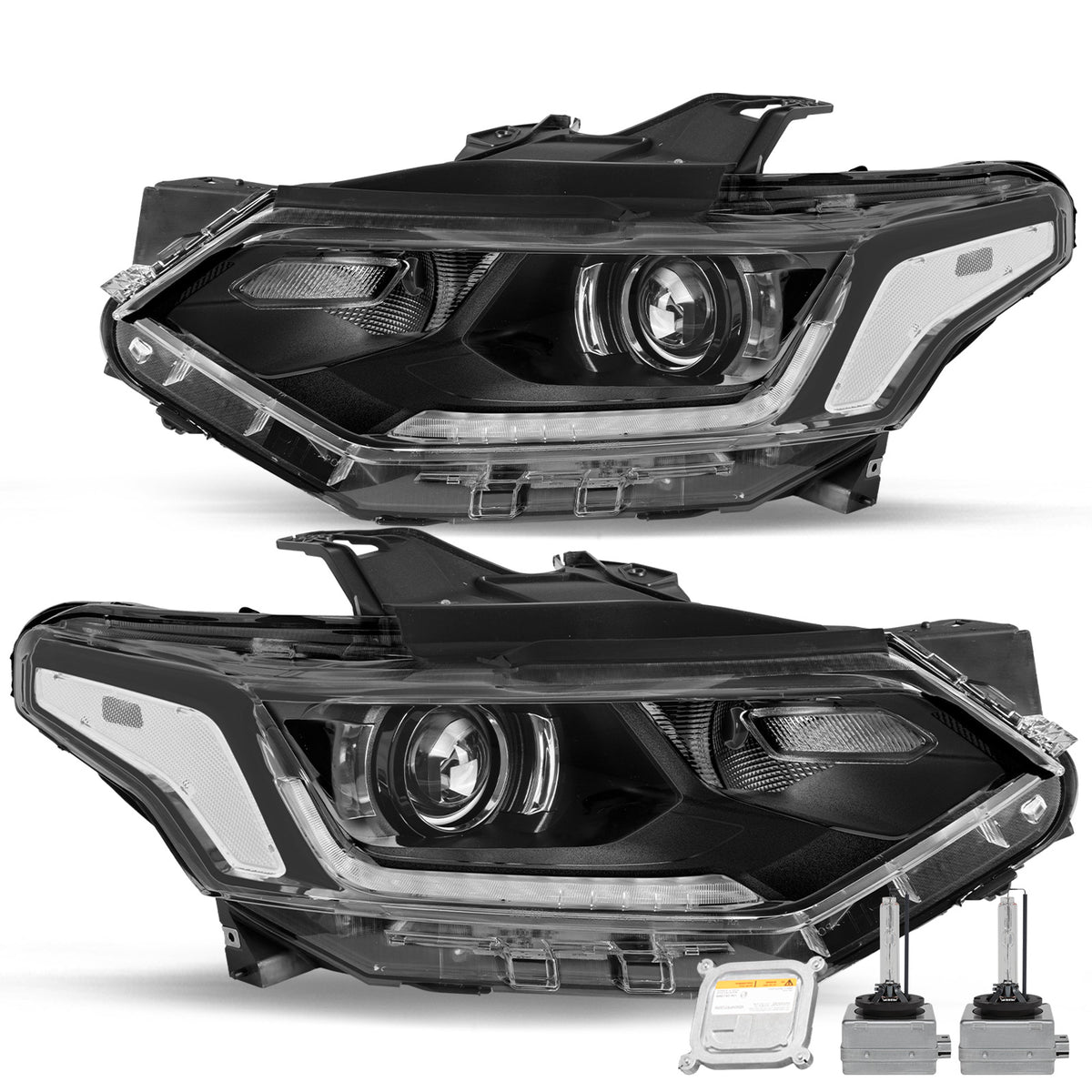 VehicleAid Headlights For 2018-2021 Chevy Traverse HID/Xenon Model