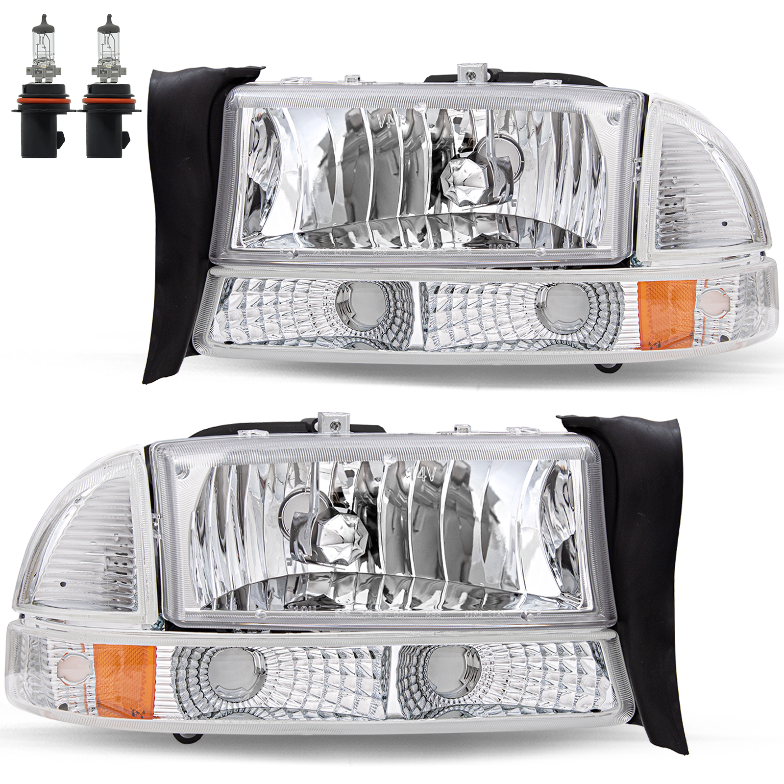 VehicleAid Headlights For 1997-2004 Dodge Dakota