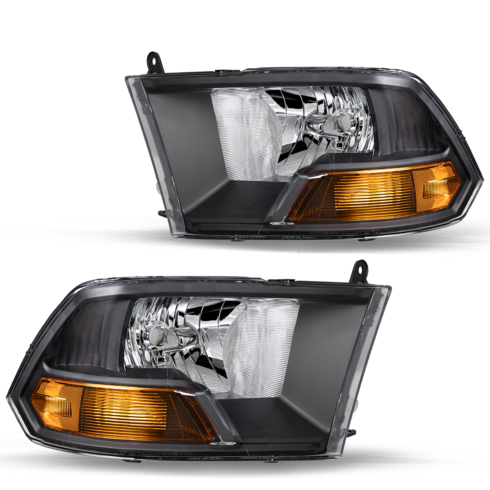 VehicleAid Headlights For 2009-2012 Dodge Ram 1500 2500 3500