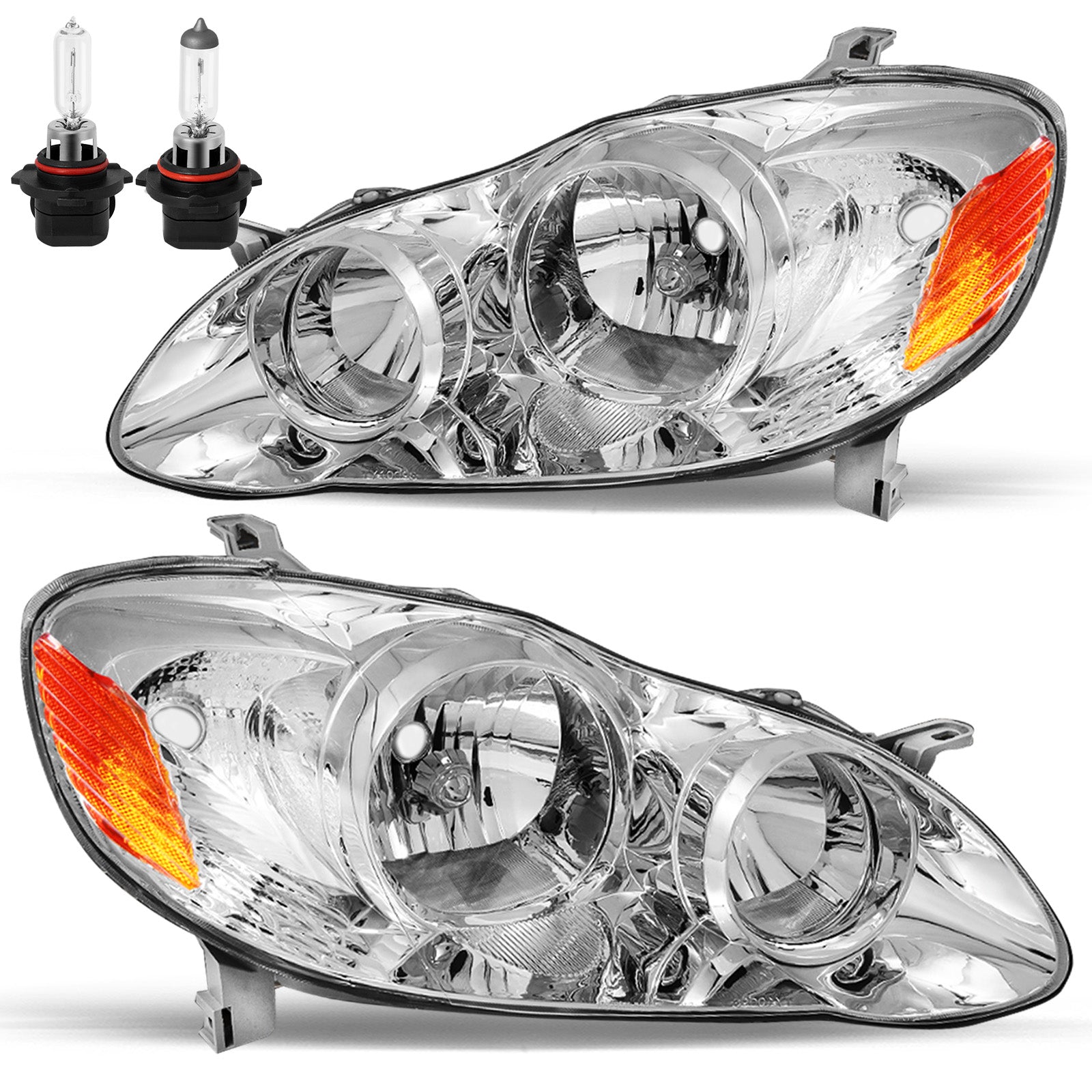 VehicleAid Headlights For 2003-2008 Toyota Corolla