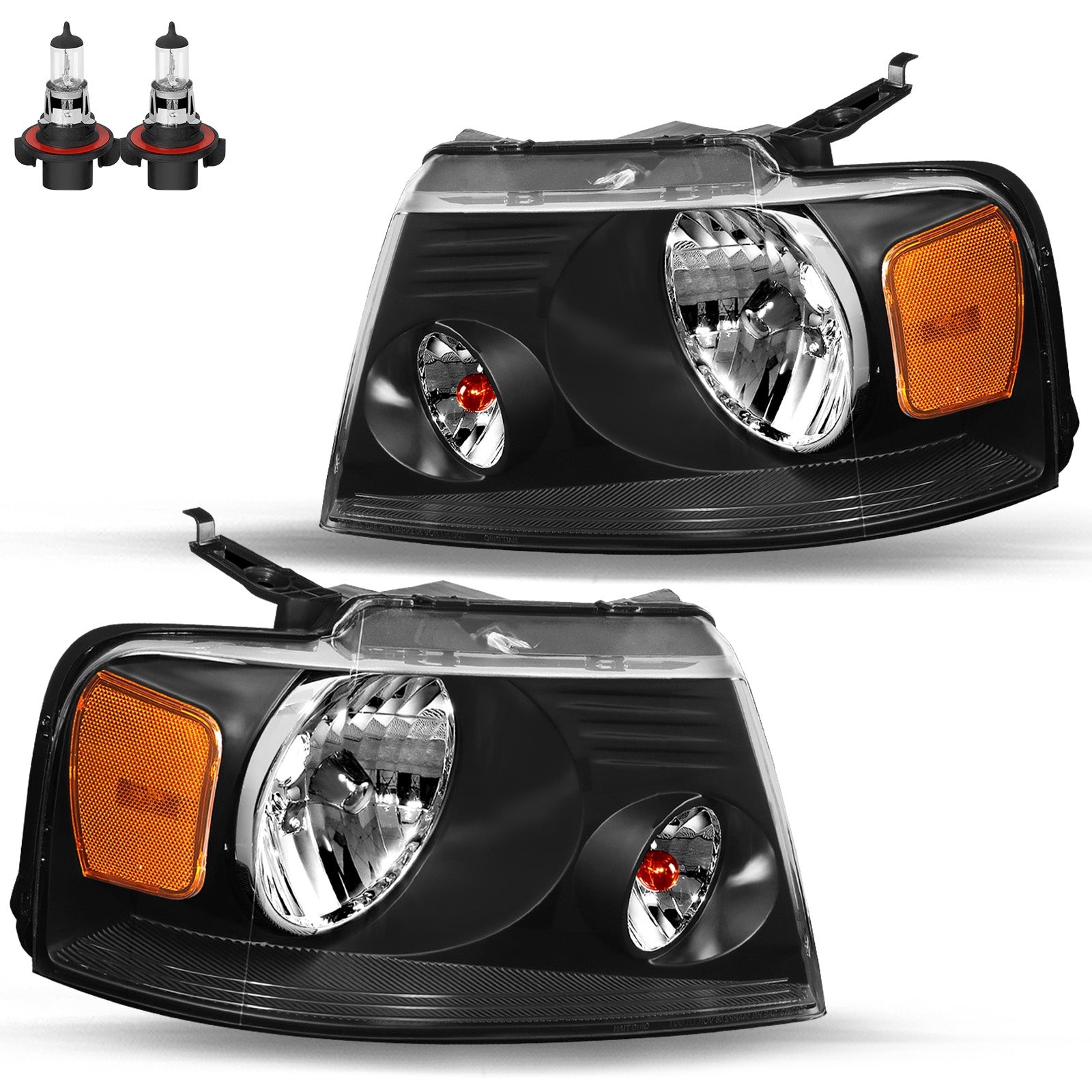 VehicleAid Headlights For 2004-2008 Ford F150 Pickup