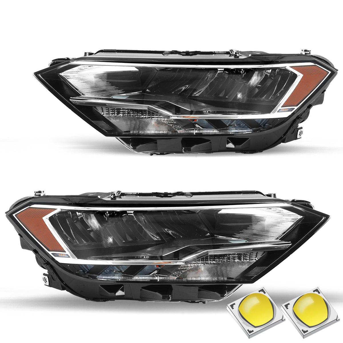 VehicleAid Headlights For 2019-2023 Volkswagen Jetta