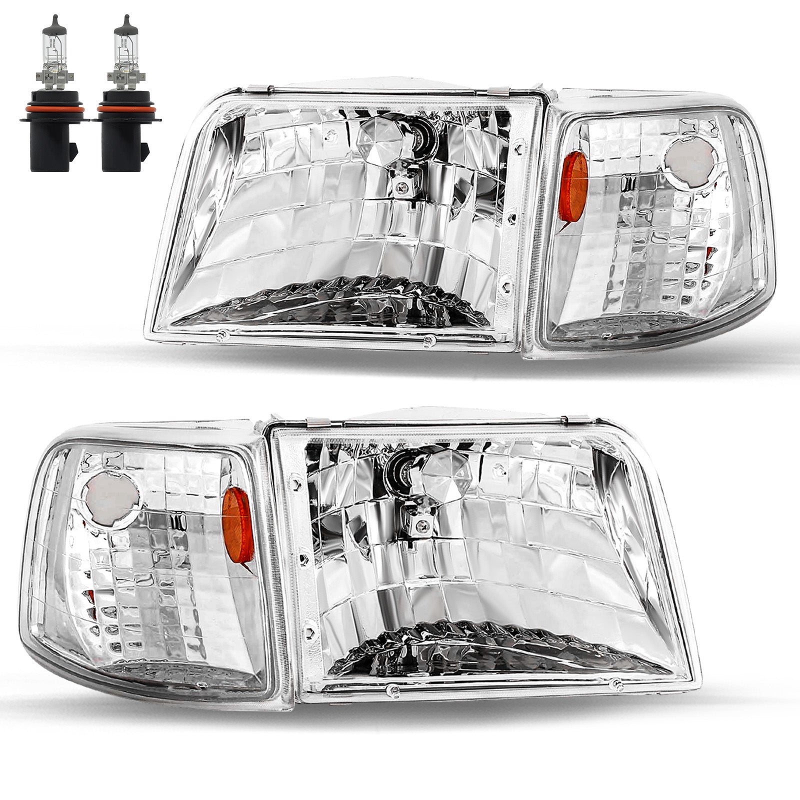 VehicleAid Headlights For 1993-1997 Ford Ranger