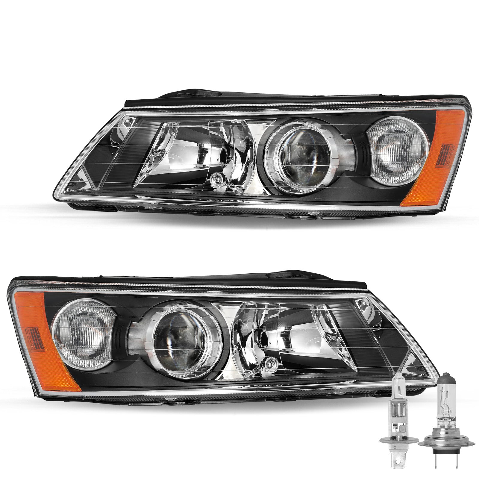 VehicleAid Headlights For 2006-2008 Hyundai Sonata