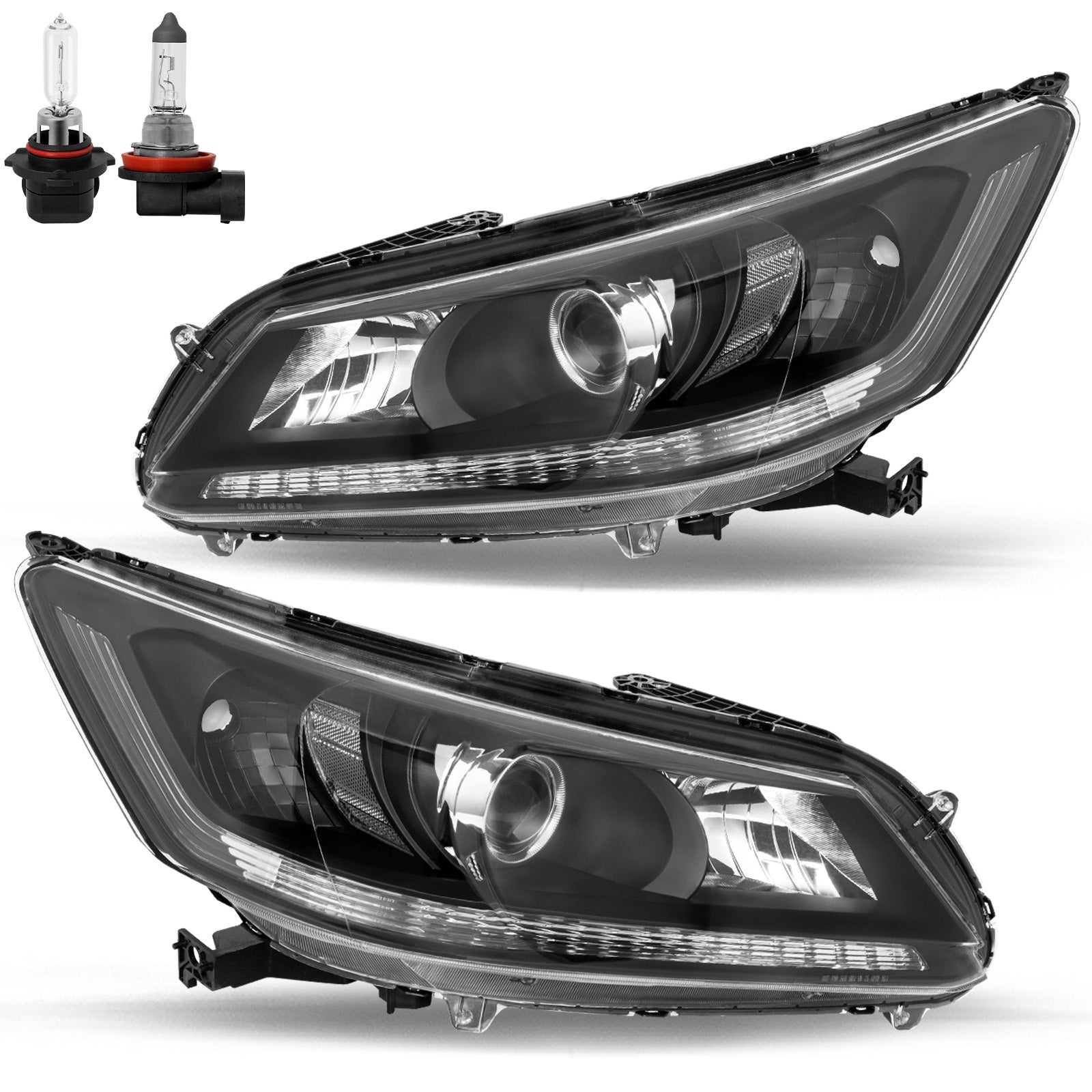 VehicleAid Headlights For 2013-2015 Honda Accord