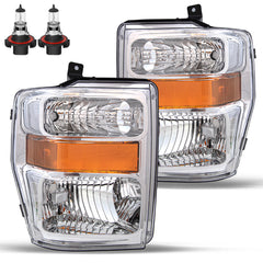 VehicleAid Headlights For 2008-2010 Ford F250 F350 F450 F550 Super Duty