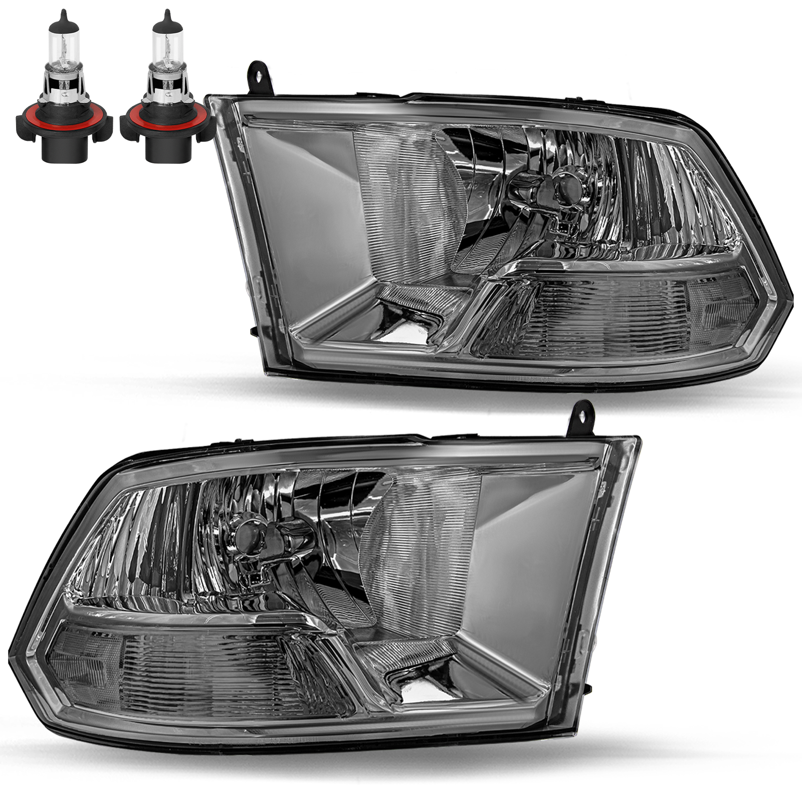 VehicleAid Headlights For 2009-2012 Dodge Ram 1500 2500 3500