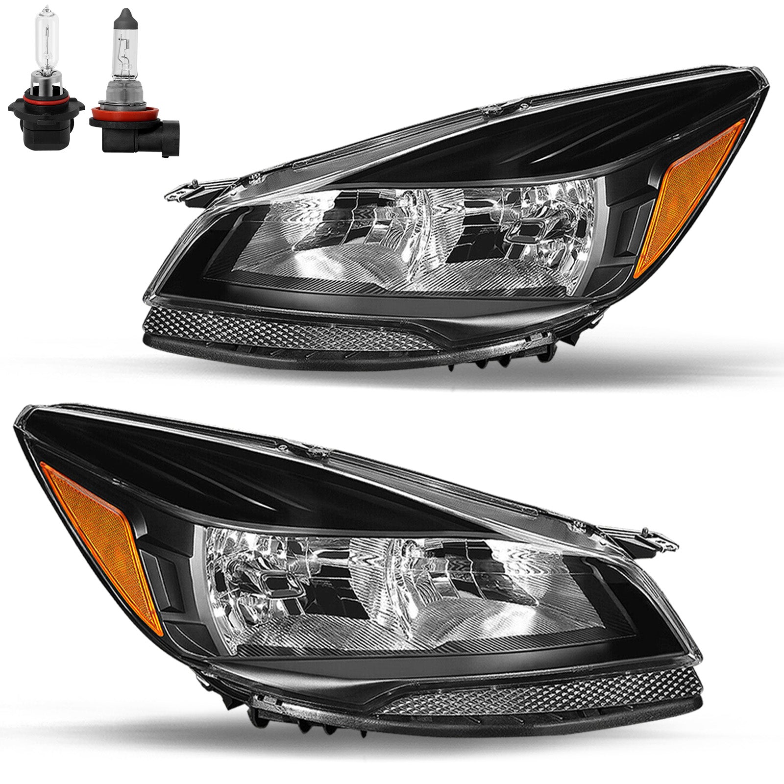 VehicleAid Headlights For 2013-2016 Ford Escape