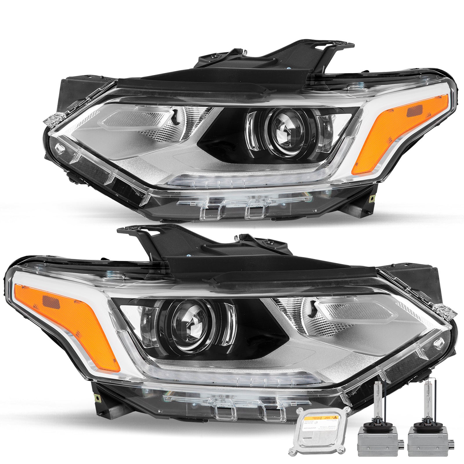 VehicleAid Headlights For 2018-2021 Chevy Traverse HID/Xenon Model