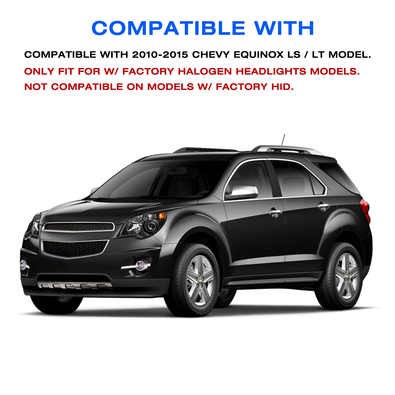 VehicleAid Headlights For 2010-2015 Chevy Equinox