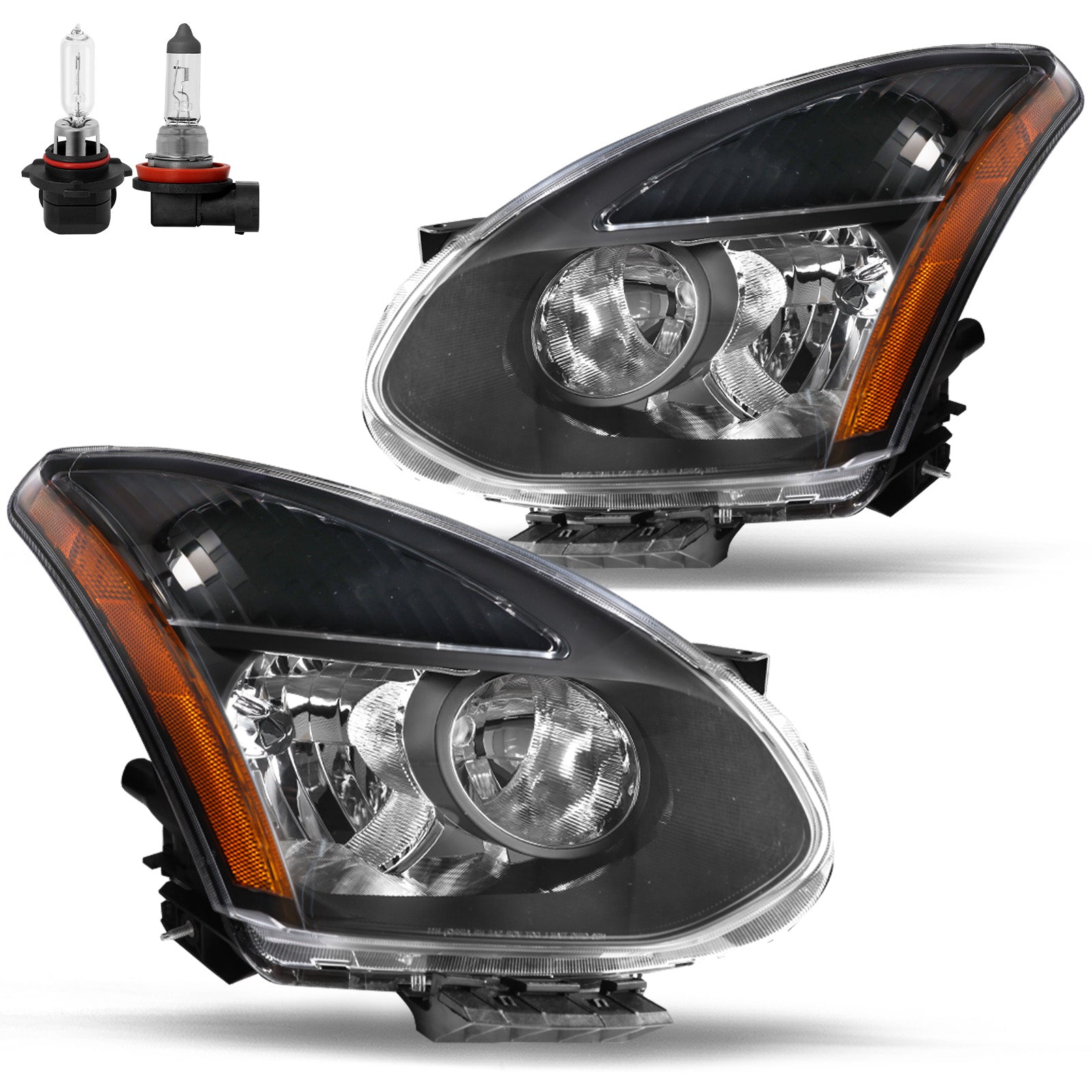 VehicleAid Headlights For 2008-2013 Nissan Rogue