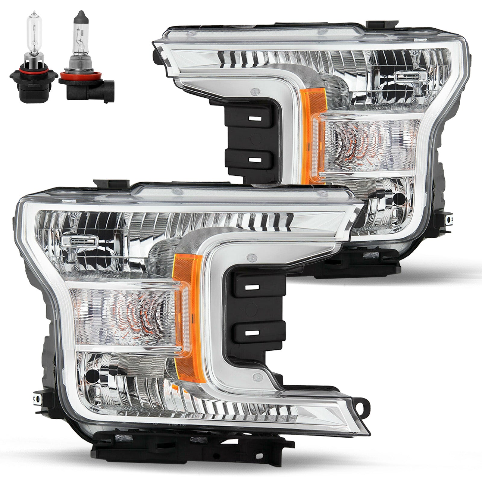 VehicleAid Headlights For 2018-2020 Ford F150