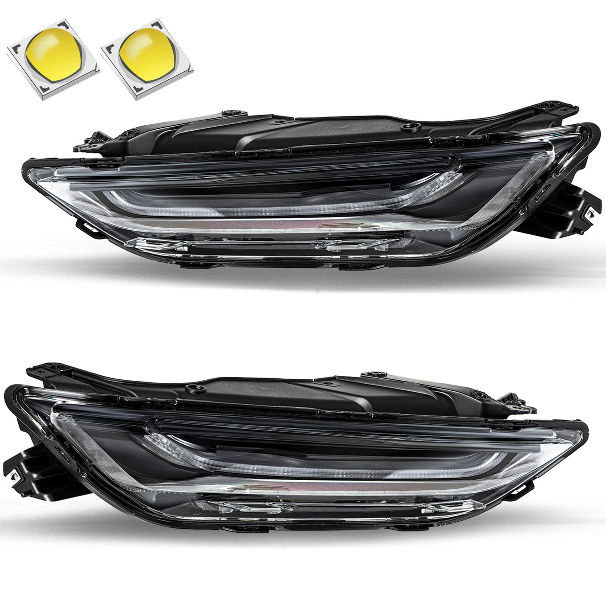 VehicleAid Headlights For 2019-2022 Chevy Blazer Led DRL Model