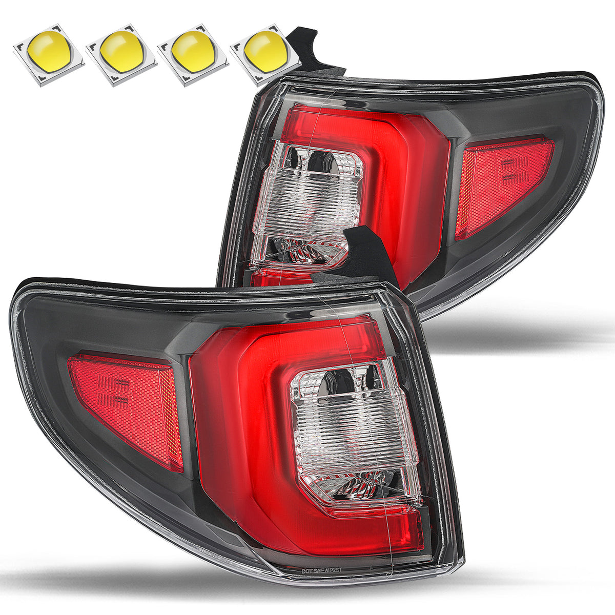 VehicleAid Taillights For 2013-2016 GMC Acadia