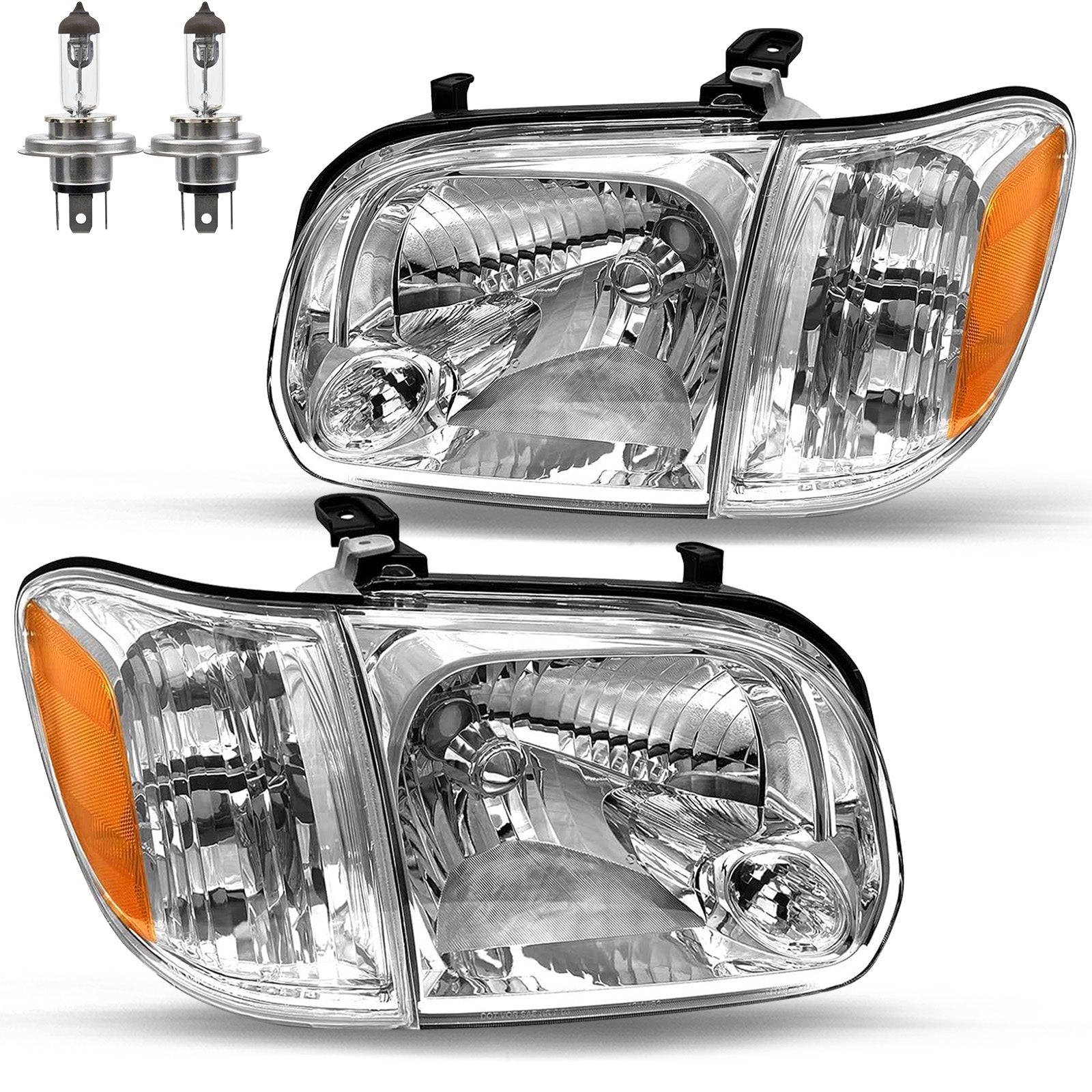 VehicleAid Headlights Assembly For 2005-2006 Toyota Tundra Double / Crew Cab