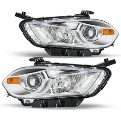 VehicleAid Headlights For 2013-2016 Dodge Dart Halogen Type Chrome