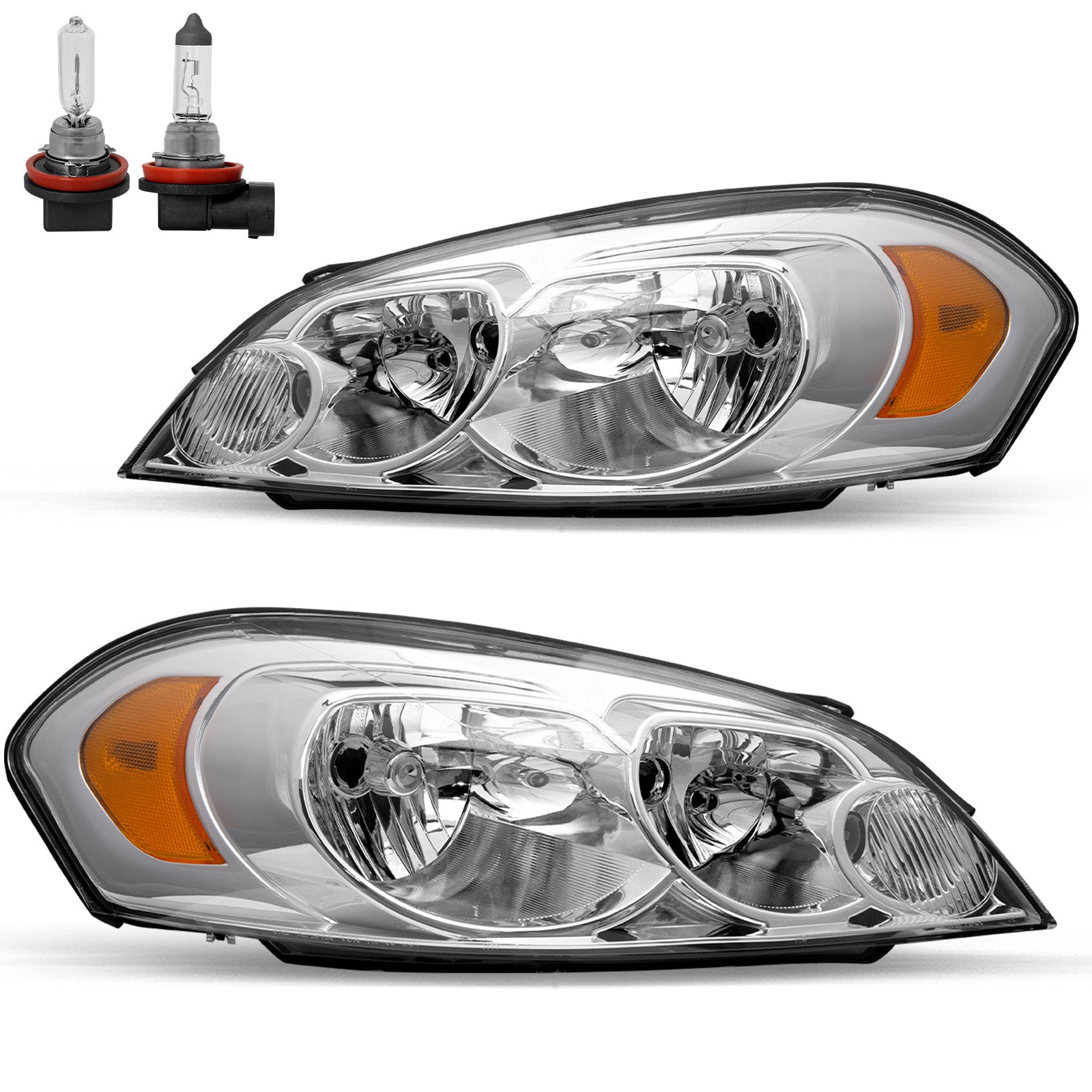 VehicleAid Headlights For 2014-2016 Chevy Impala Limited