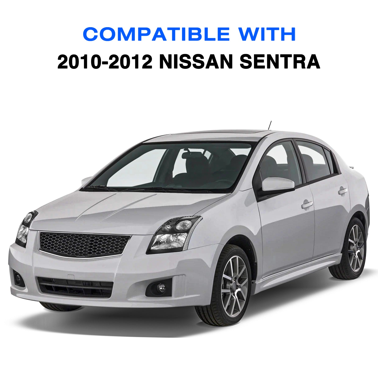 VehicleAid Headlights For 2007-2009 Nissan Sentra