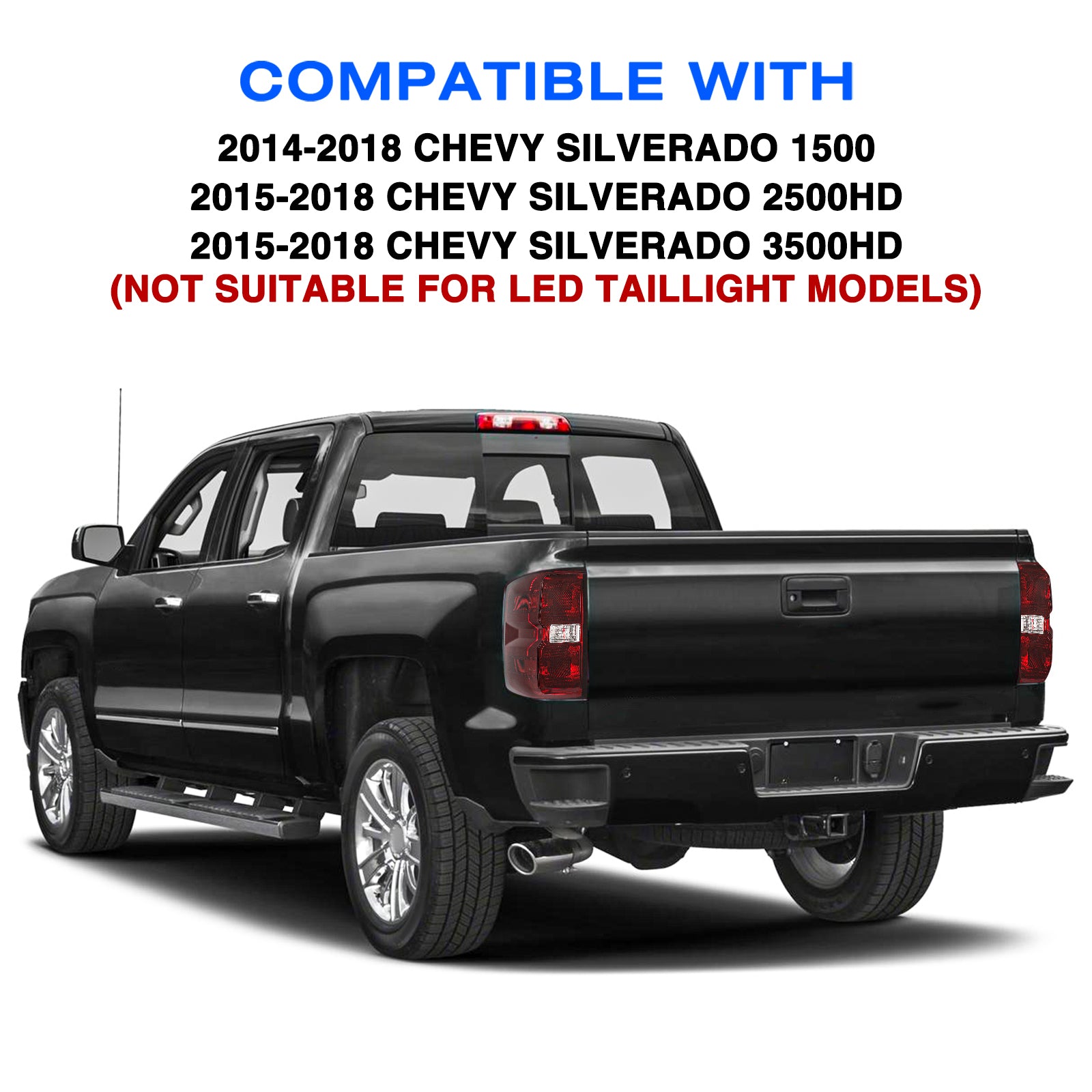 VehicleAid Taillights For 2014-2018 Chevy Silverado